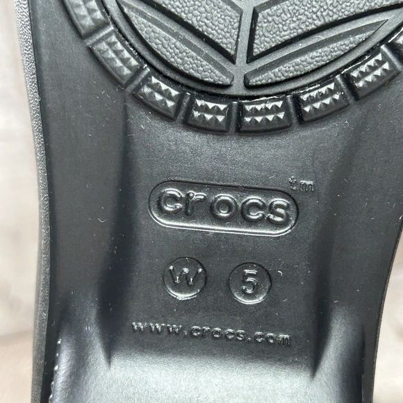 Crocs Women's Freesail Chelsea Boot Rain Pull On Lightweight Rubber Black Size 5 - Picture 14 of 15